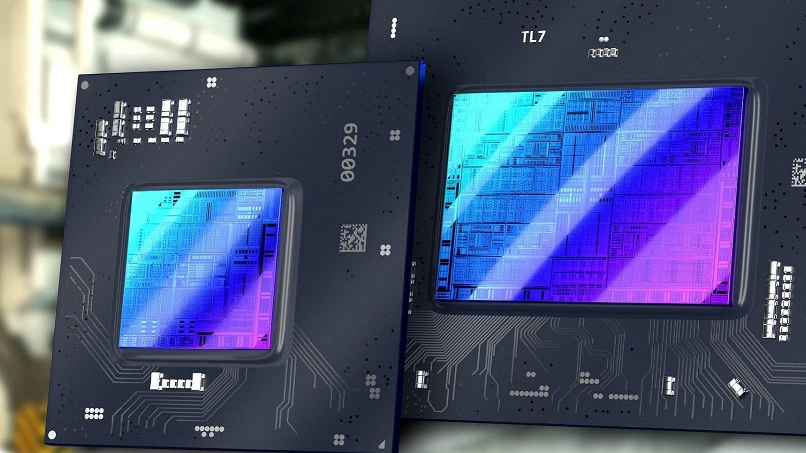 Image showing a couple of Intel Arc Alchemist GPUs.