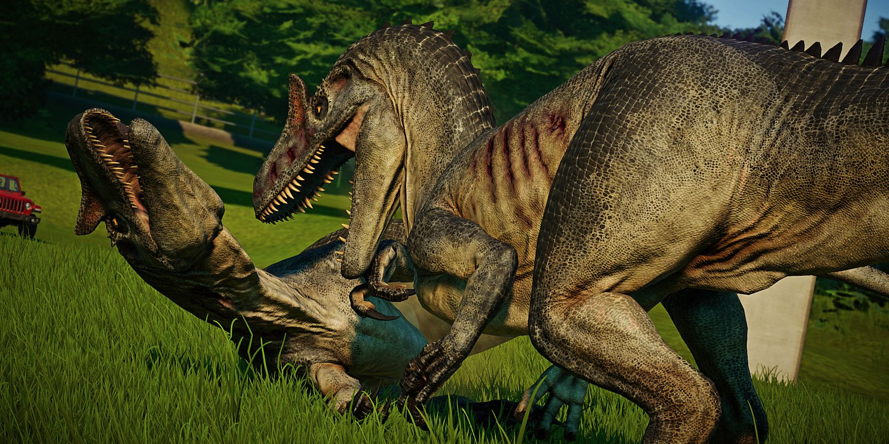 jwe2 ensure the allosaurus is safely enclosed