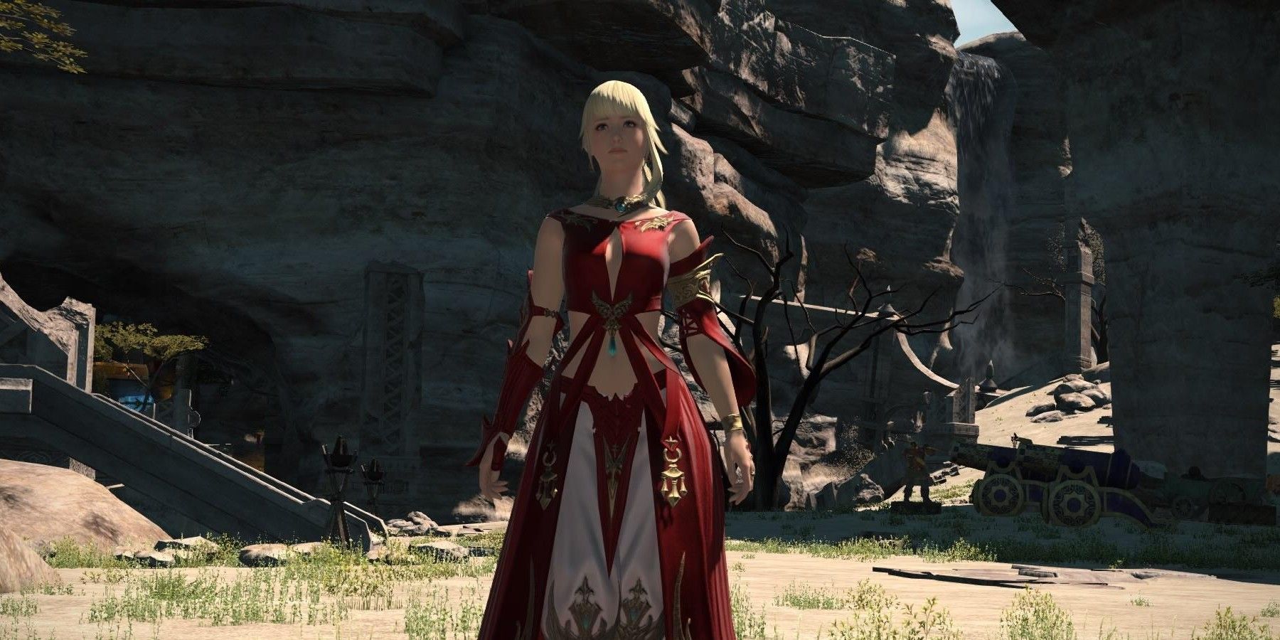 Lyse in her red outfit.