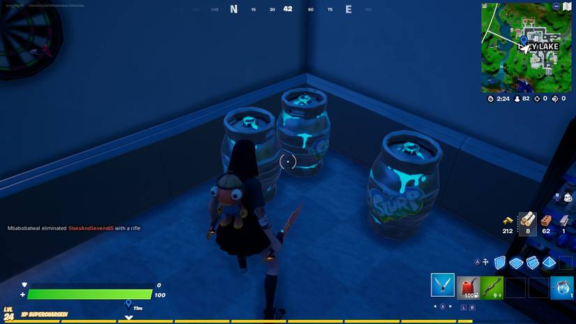lazy lake fortnite season 8 barrels