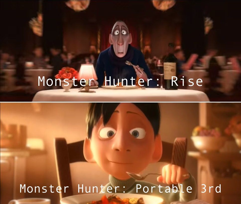 monster hunter rise ratatouille meme