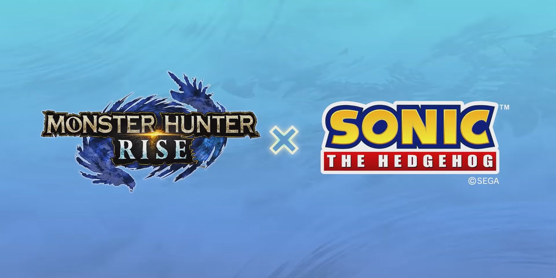 monster hunter rise sonic the hedgehog collab logo