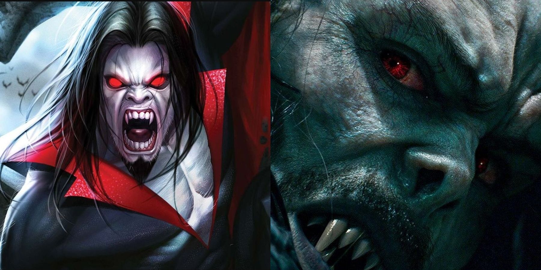 morbius from the comics and jared leto live action