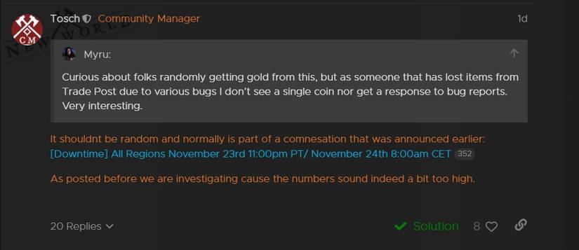 new world forum 300k tosch response