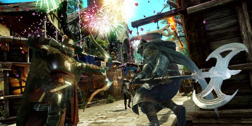 new world player finds inconsistencies with weapon weight great axe weighs less than bow jokes about great axe mobility