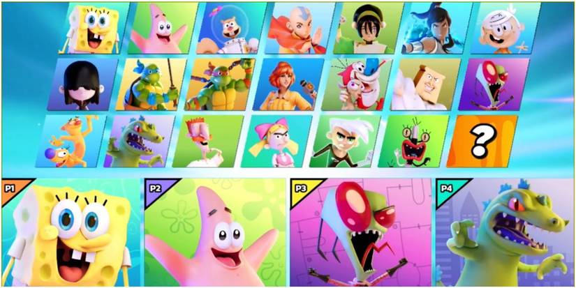 nickelodean all star brawl roster