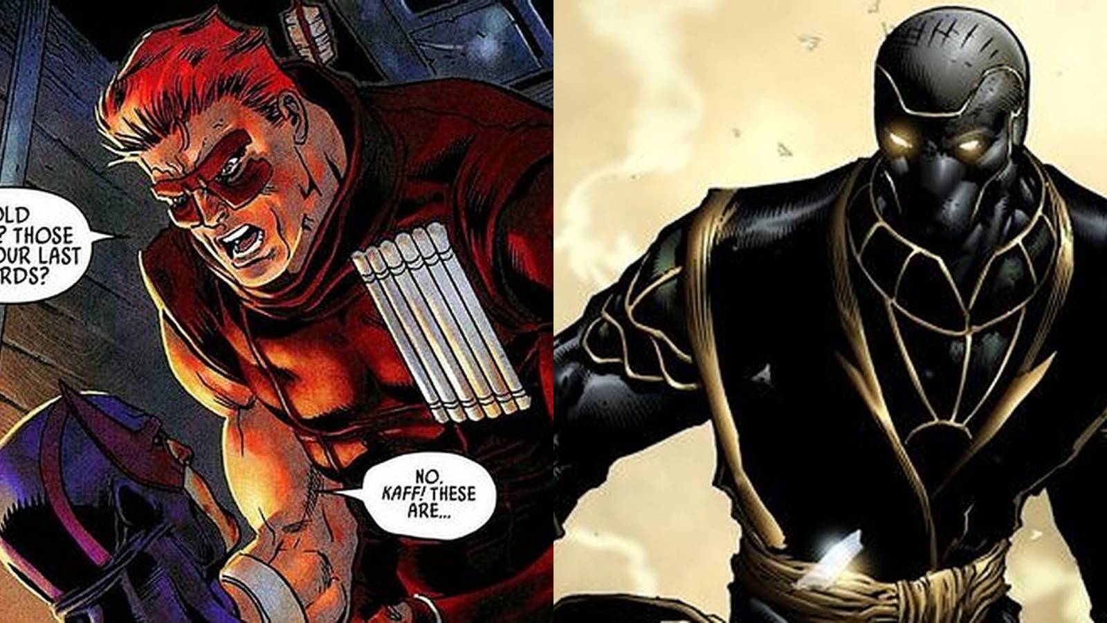 Hawkeye (left); Ronin (right)