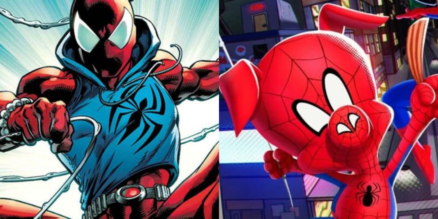 Best Spider-Man who isn't Peter Parker feature split image Ben Reilly and Peter Porker
