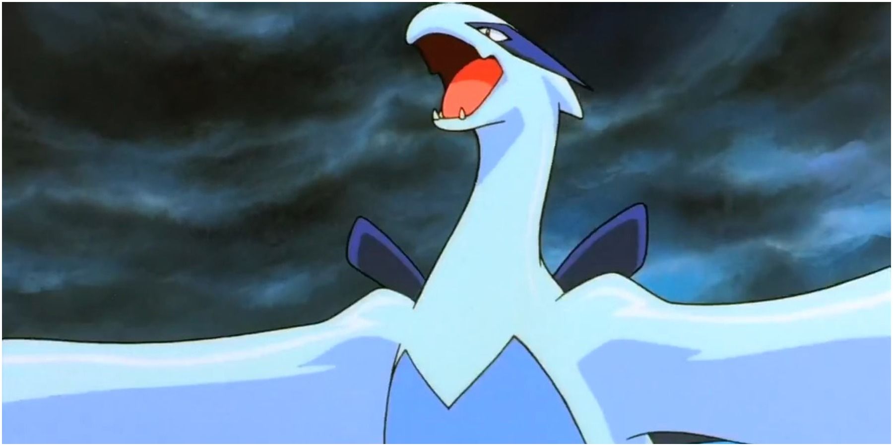 Lugia with mouth open.
