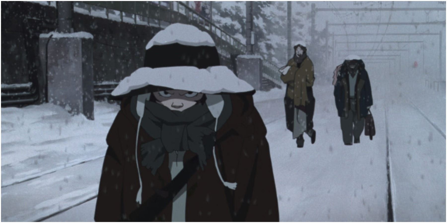Miyuki angry in the snow. 