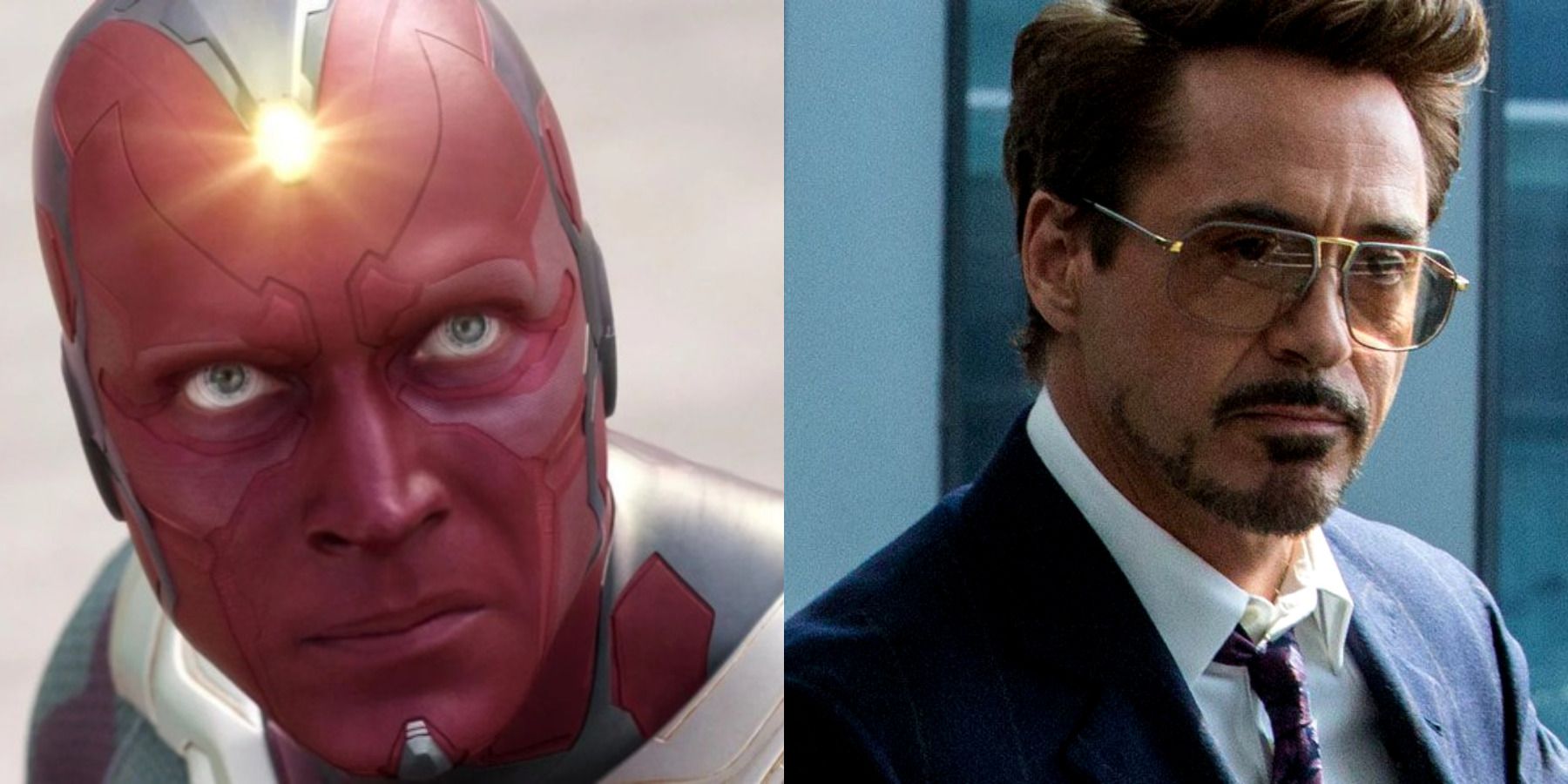 MCU Secret Avengers characters feature split image Vision and Tony Stark