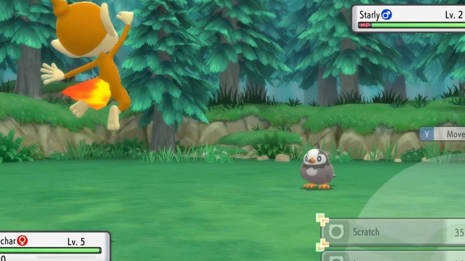 pokemon brilliant diamond and shining pearl starly fight