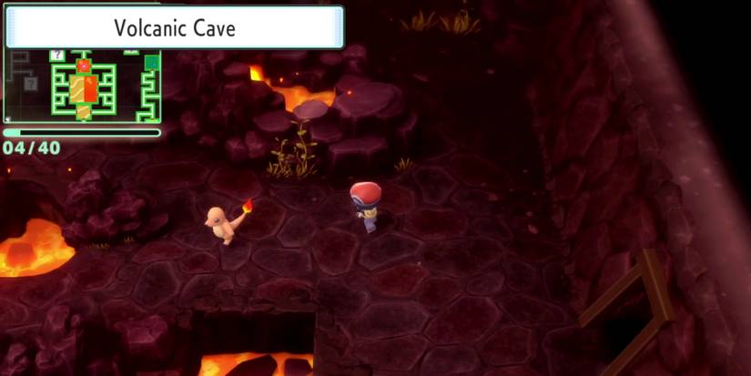 player in the grand underground near a Charmander