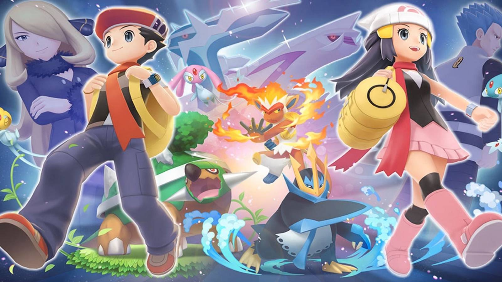 pokemon brilliant diamond shining pearl official art