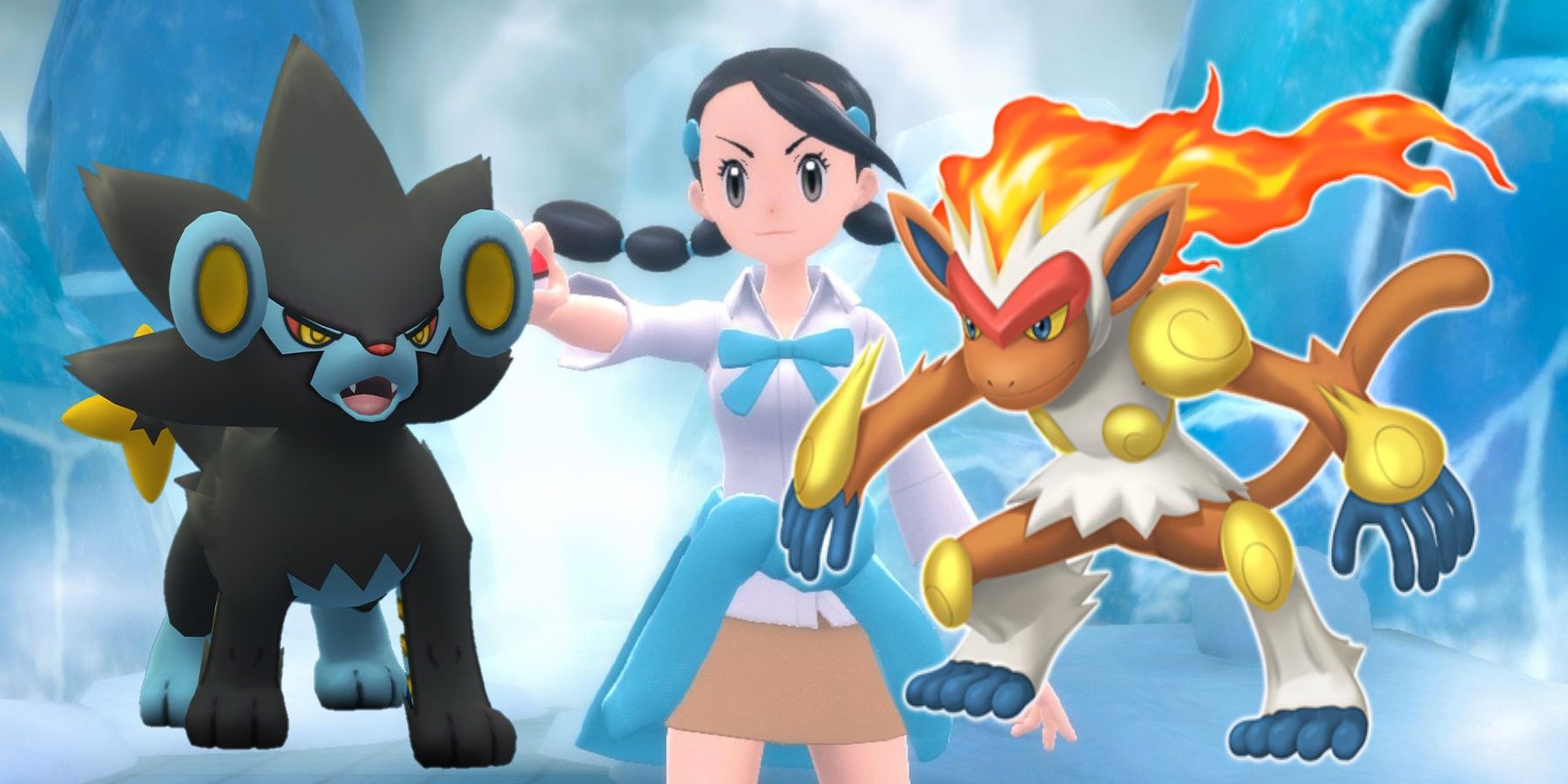 pokemon brilliant diamond shining pearl player runs into glitched background during battle infernape luxray