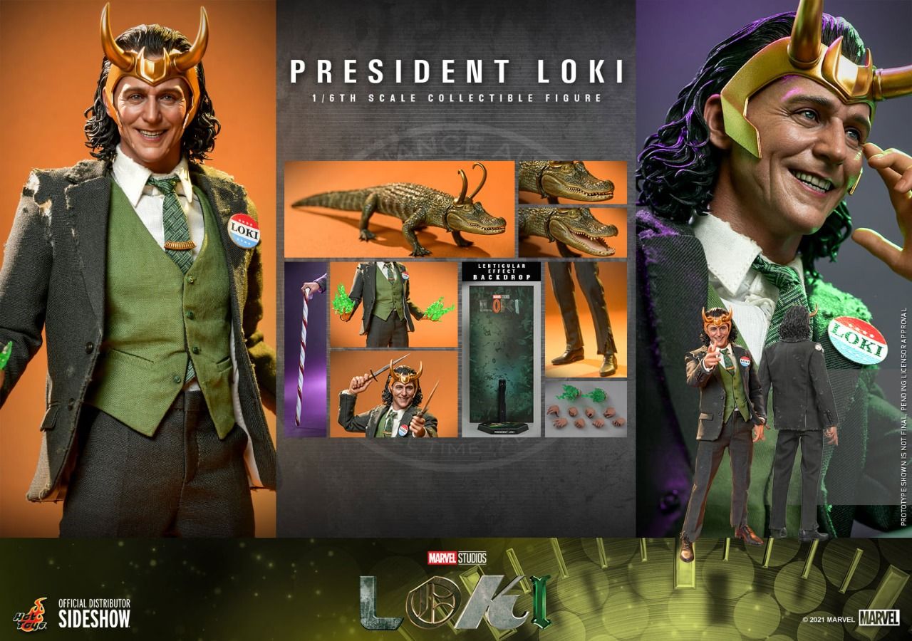 President Loki and Alligator Loki figures Hot Toys