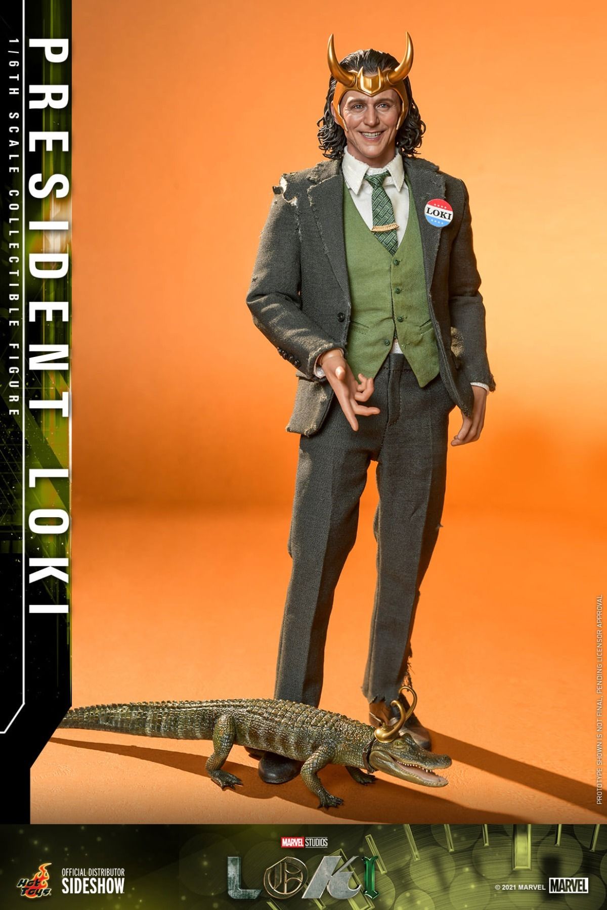 President Loki and Alligator Loki figures Hot Toys poster