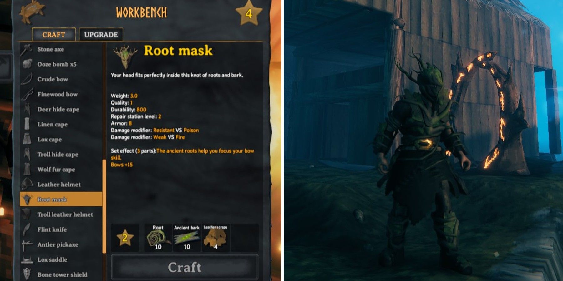 root armor valheim root mask