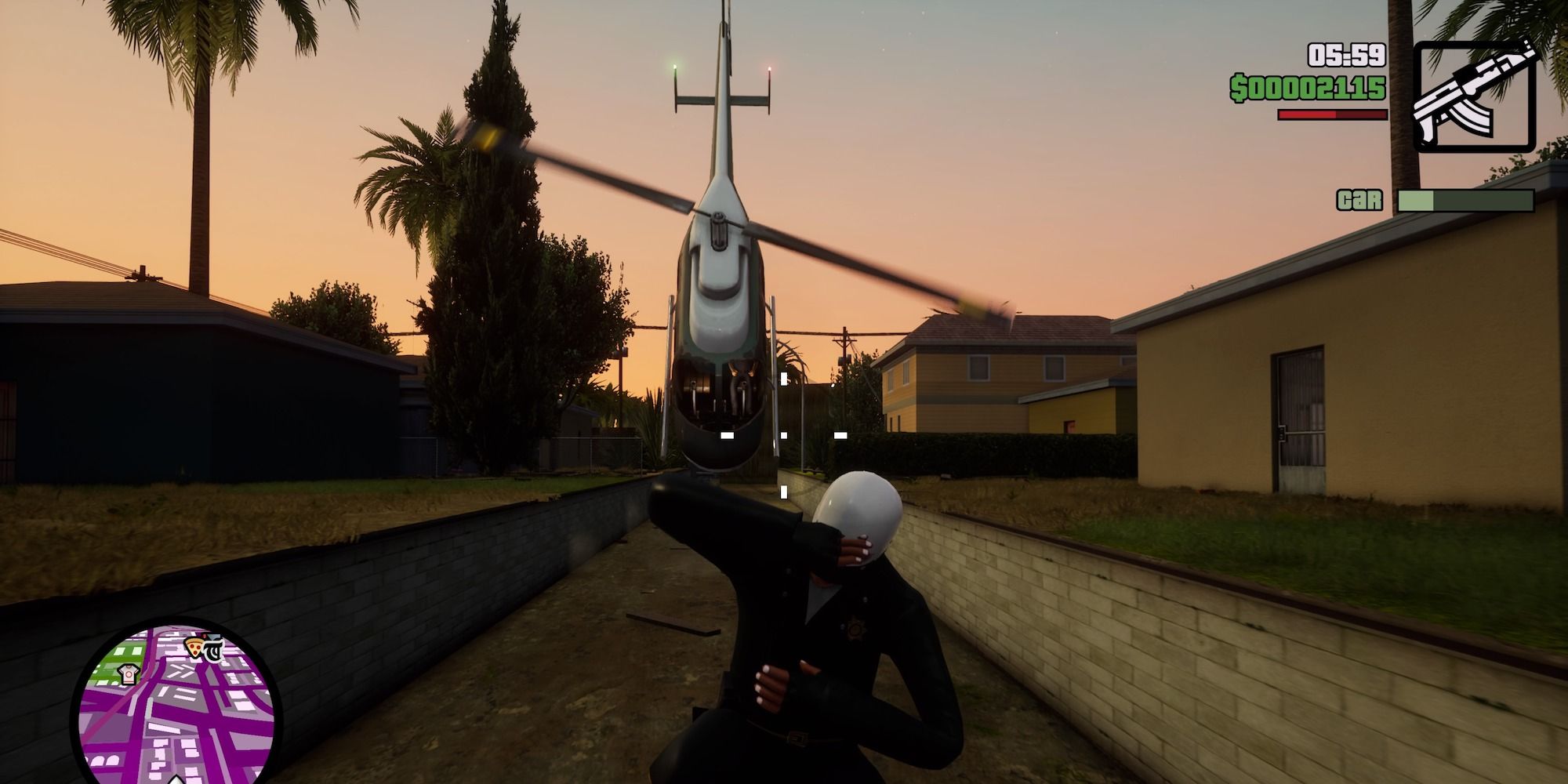 san andreas cop with helicopter