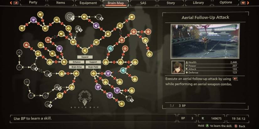 scarlet nexus aerial follow up attack skill