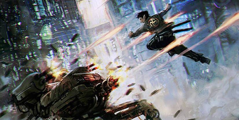 shadowrun art sword vs mech