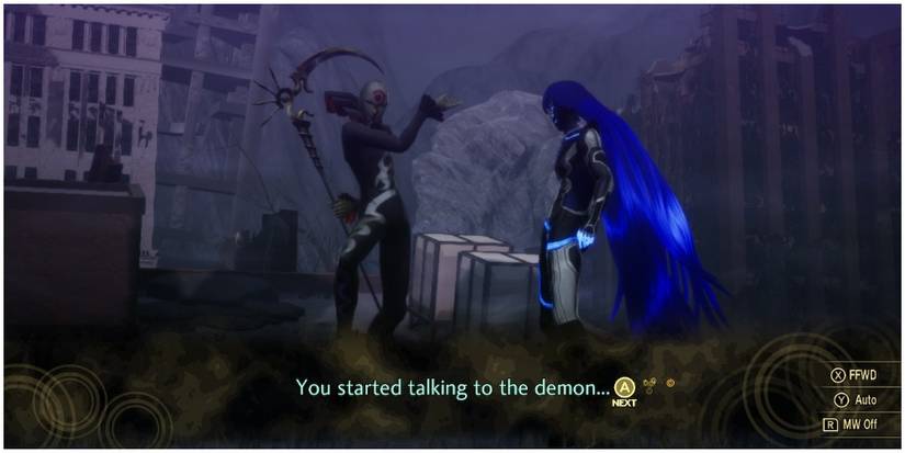 shin megami tensei 5 player speaking to a demon named macabre