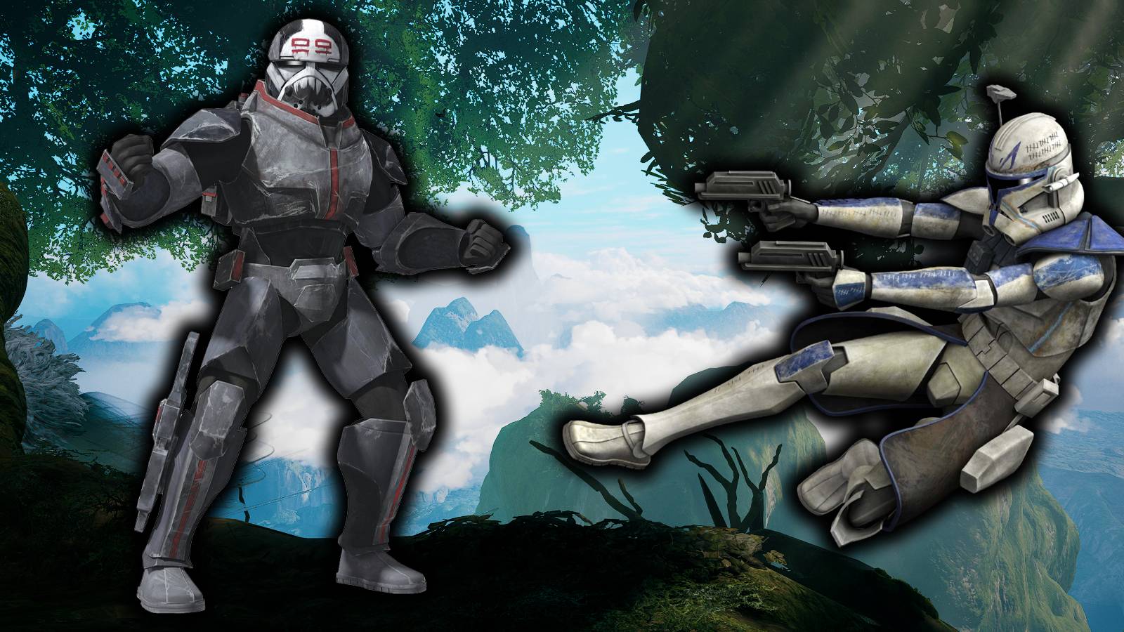 The Clones, Wrecker and Captain Rex from Star Wars.