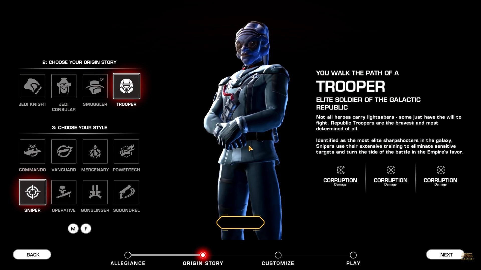 star wars the old republic legacy of the sith update character creation