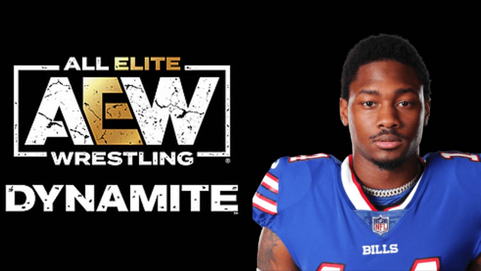 NFL Player Sports AEW Cleats For Game Against AEW President Tony Khan Stefon Diggs