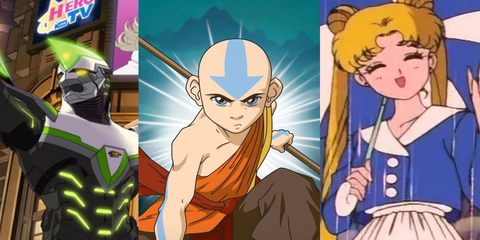 title image anime rivalries split image Tiger & Bunny Avatar Aand Sailor Moon