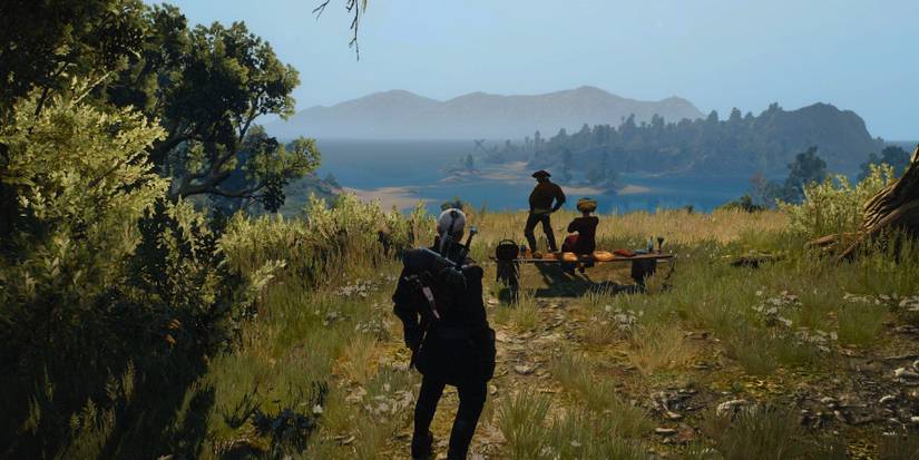 witcher 3 romantic bench outside novigrad