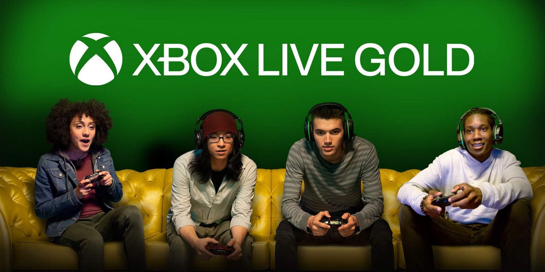 xbox live gold logo and players