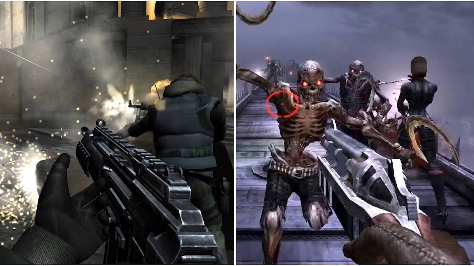 Shooting enemies in Black and Darkwatch 