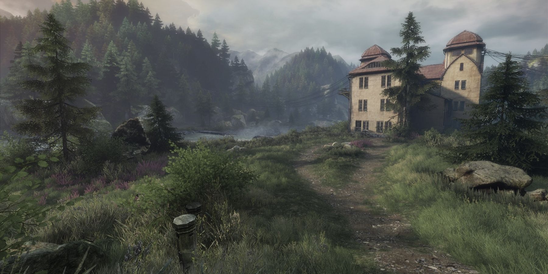 a picturesque house in the mountains in the Vanishing Of Ethan Carter