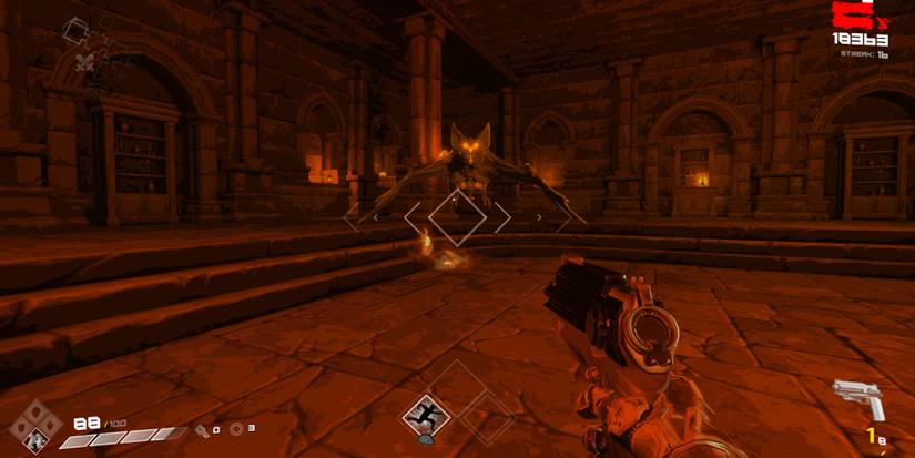 Fighting enemies in BPM: Bullets Per Minute