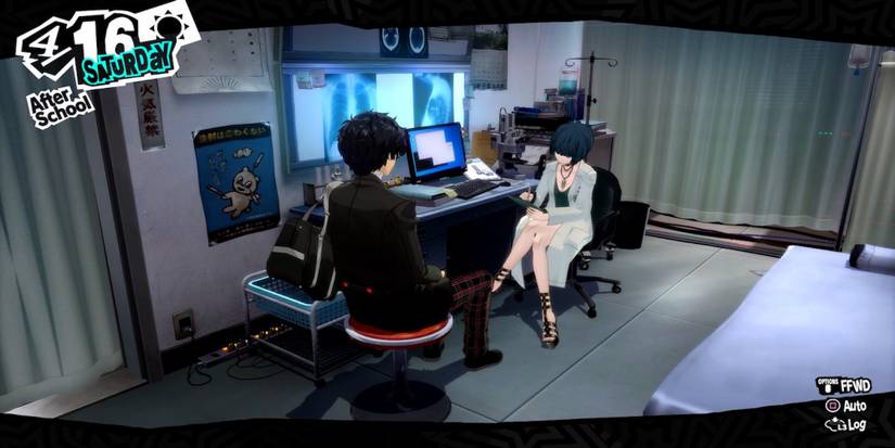 Talking to an npc in Persona 5