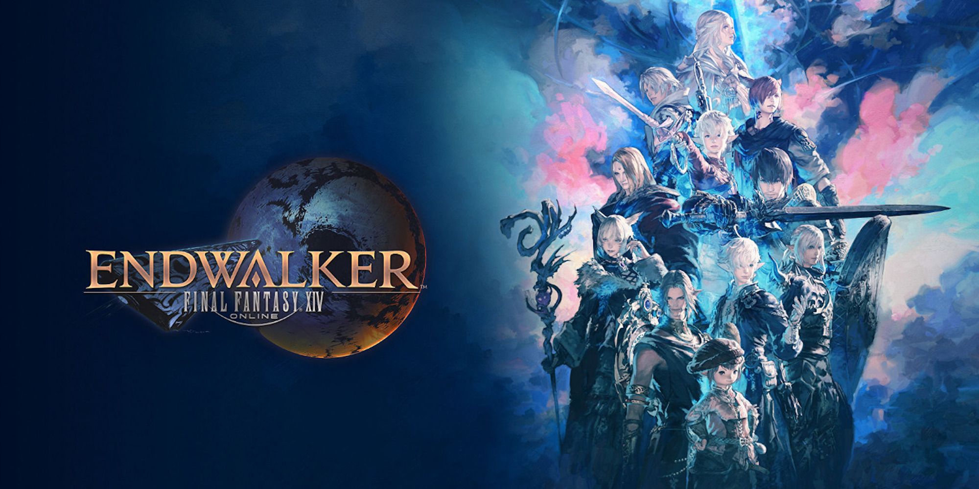 Promo art featuring characters from Final Fantasy XIV: Endwalker