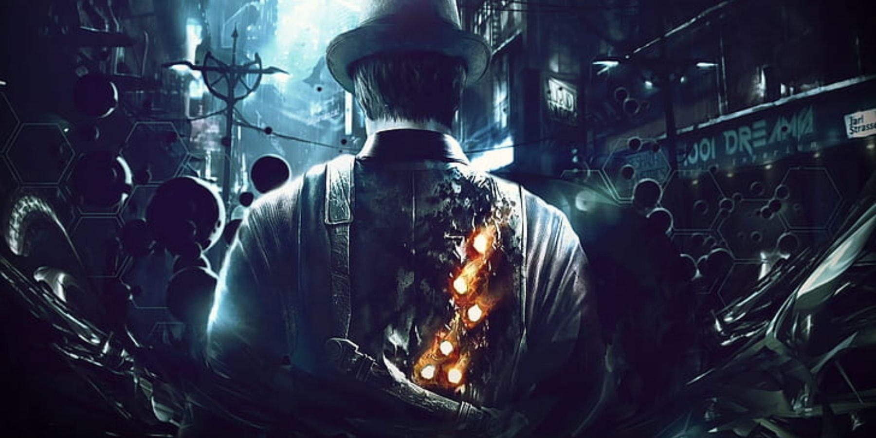 A man with holes in his back in Murdered: Soul Suspect