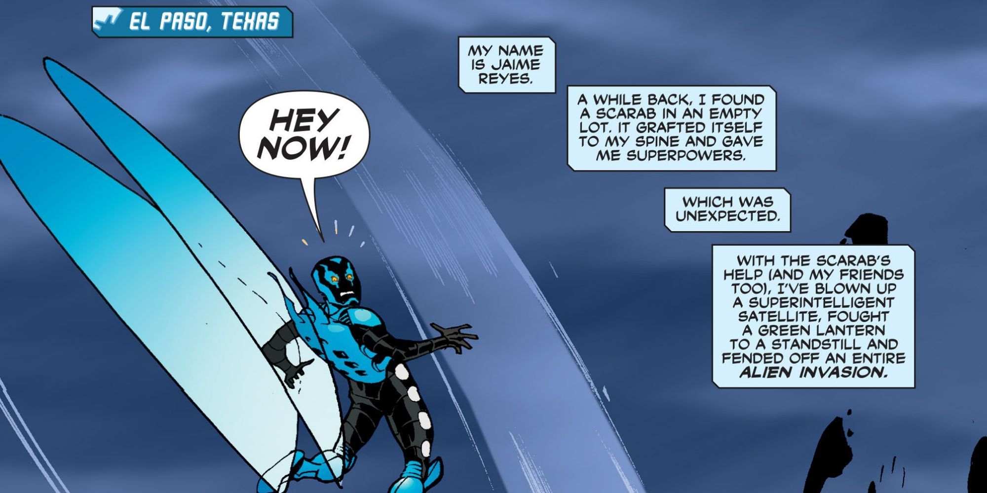 The Blue Beetle in the sky in Boundaries