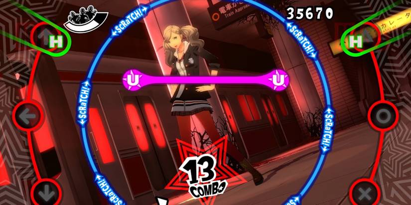 Playing through a song in Persona 5: Dancing In Starlight