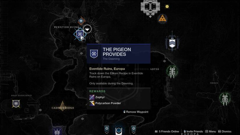 Destiny 2 Dawning 2021: How to Complete The Pigeon Provides Quest