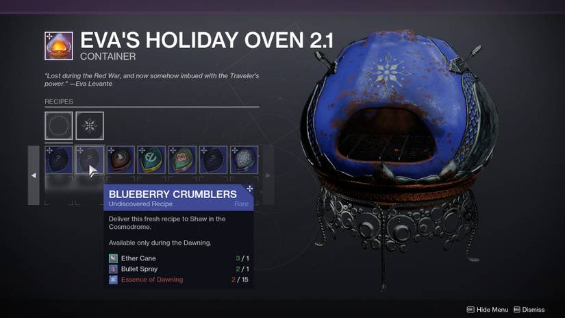 Destiny 2 Dawning 2021: How to Get Blueberry Crumblers