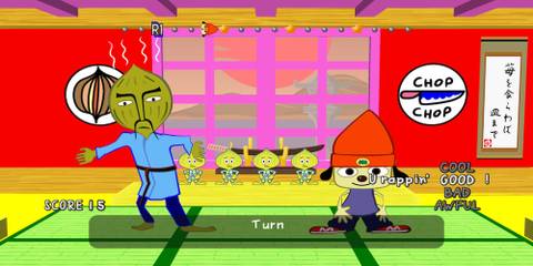 Playing through a song in PaRappa The Rapper Remastered