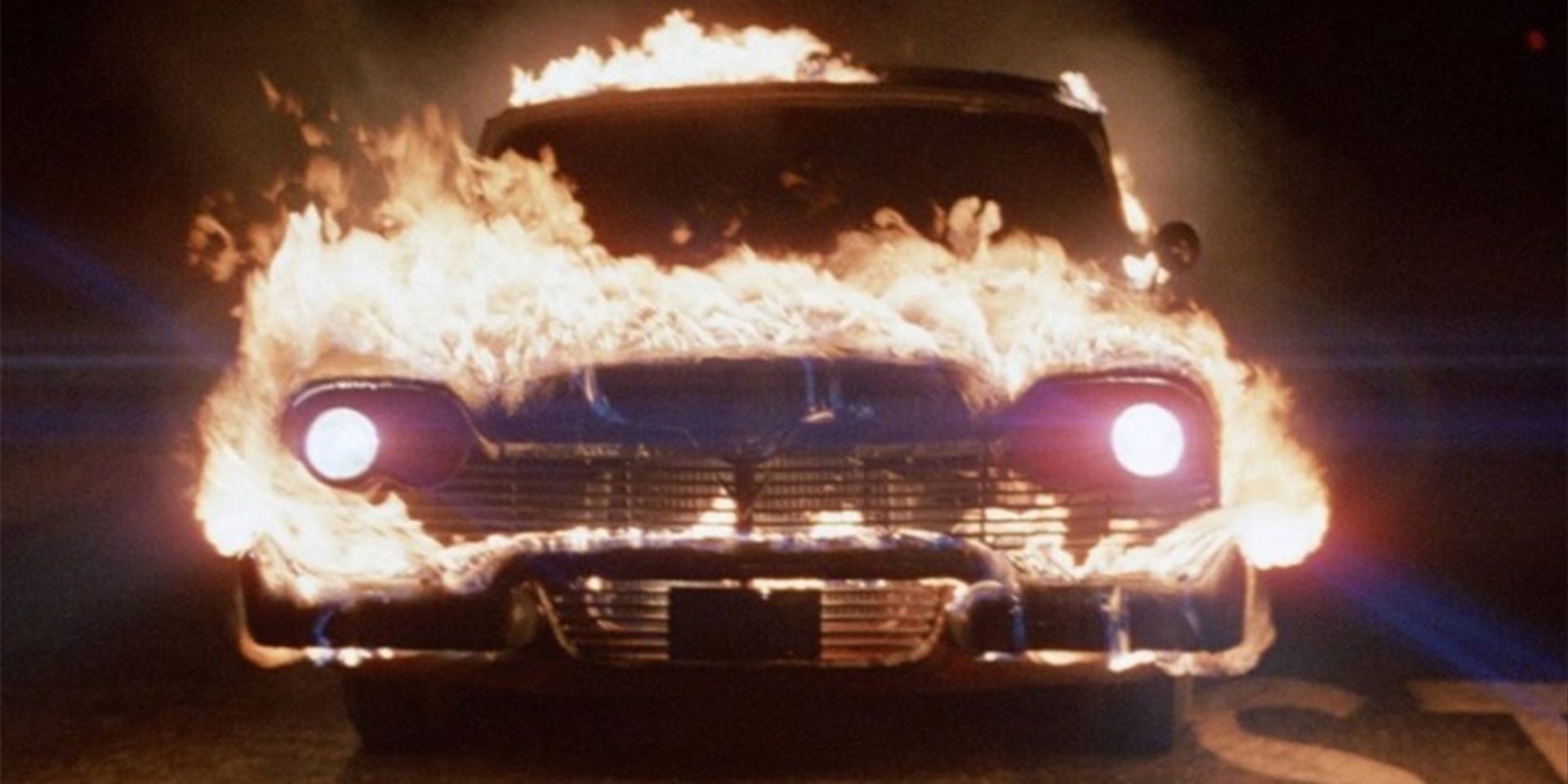 Evil car Christine set on fire