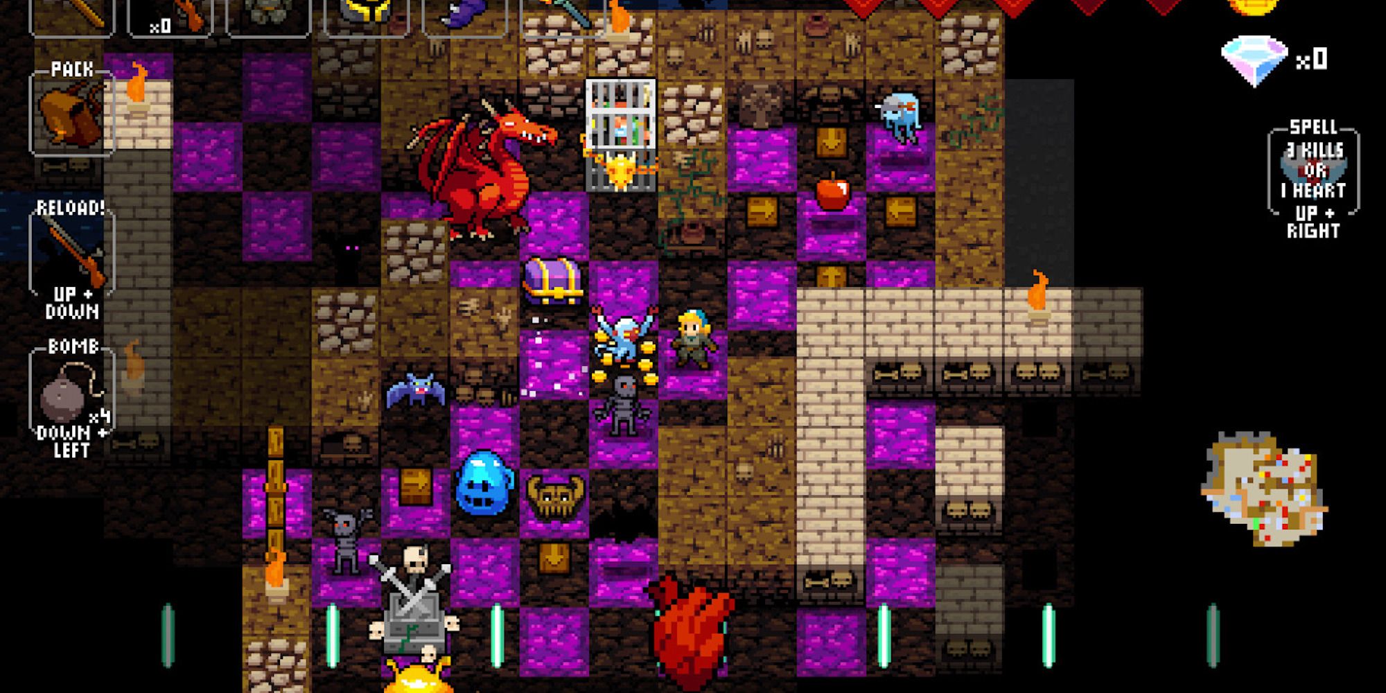 Play through a dungeon in Crypt Of The NecroDancer