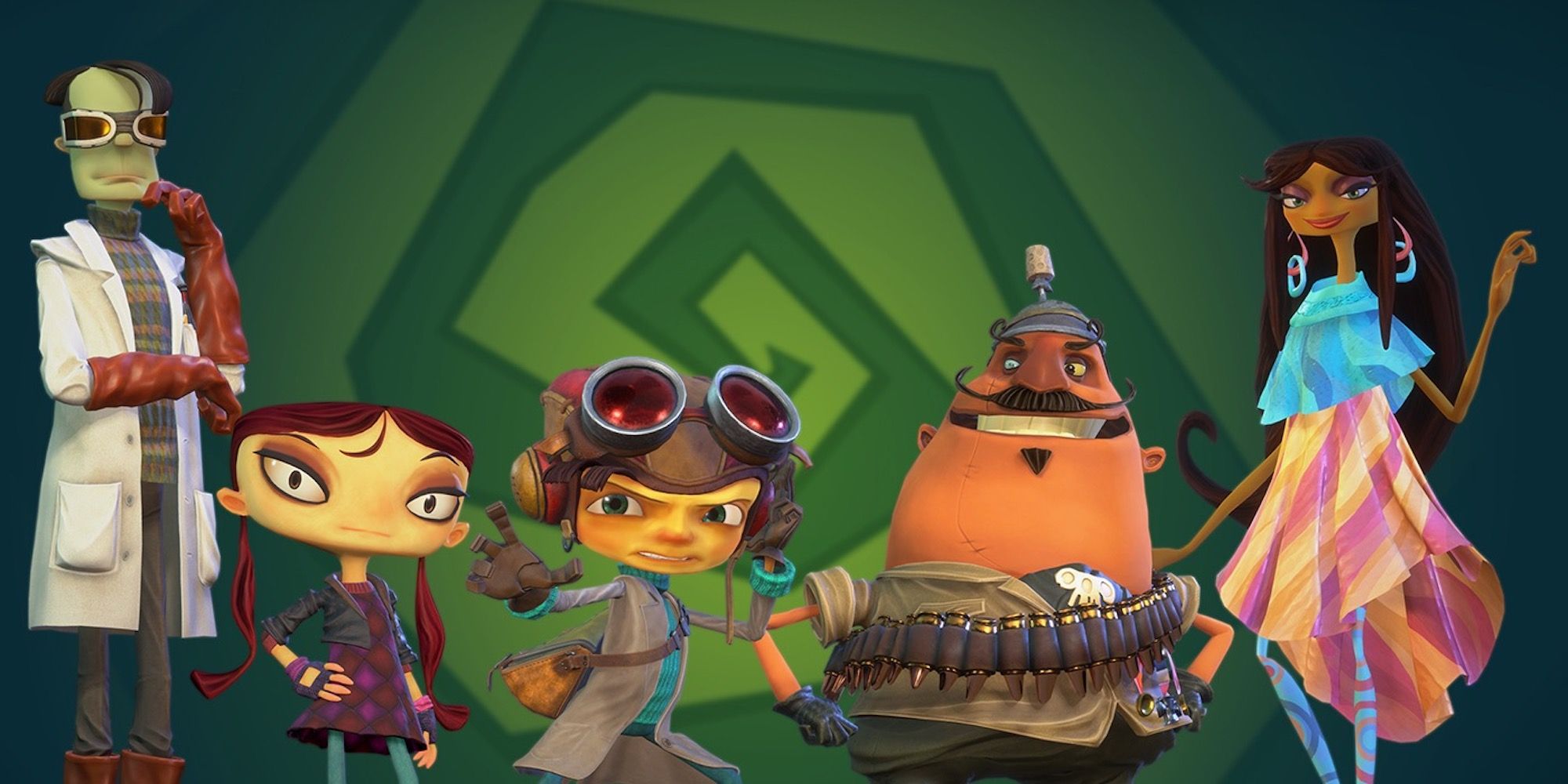 Promo art featuring characters from from Psychonauts 2 