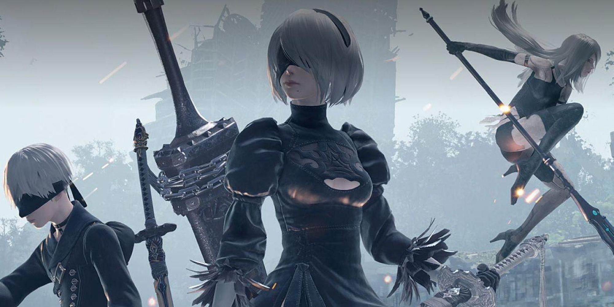 Promo art featuring the main cast from NieR: Automata