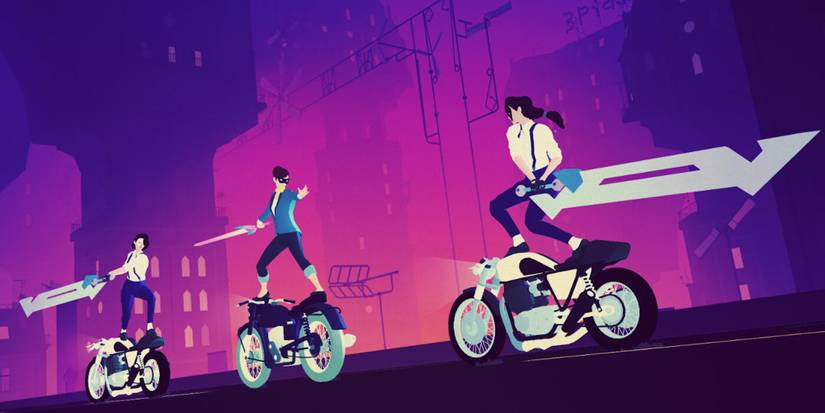 Playing through a song in Sayonara Wild Hearts