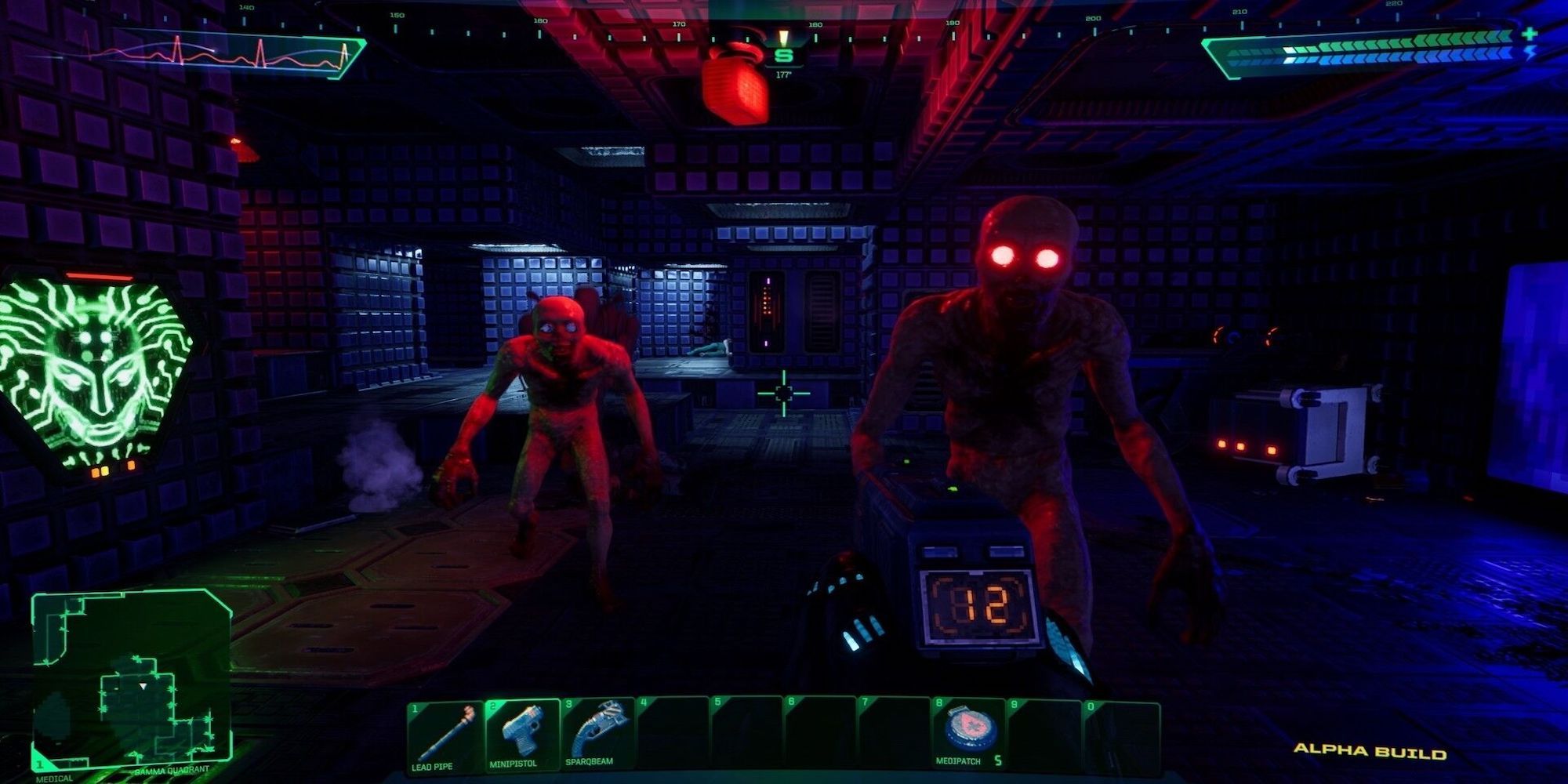 Fighting enemies in the System Shock Remake