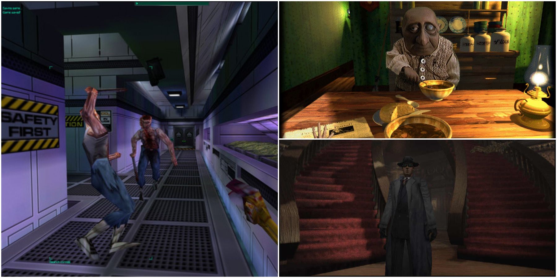 A 1990s-style horror game that draws attention to the scenario